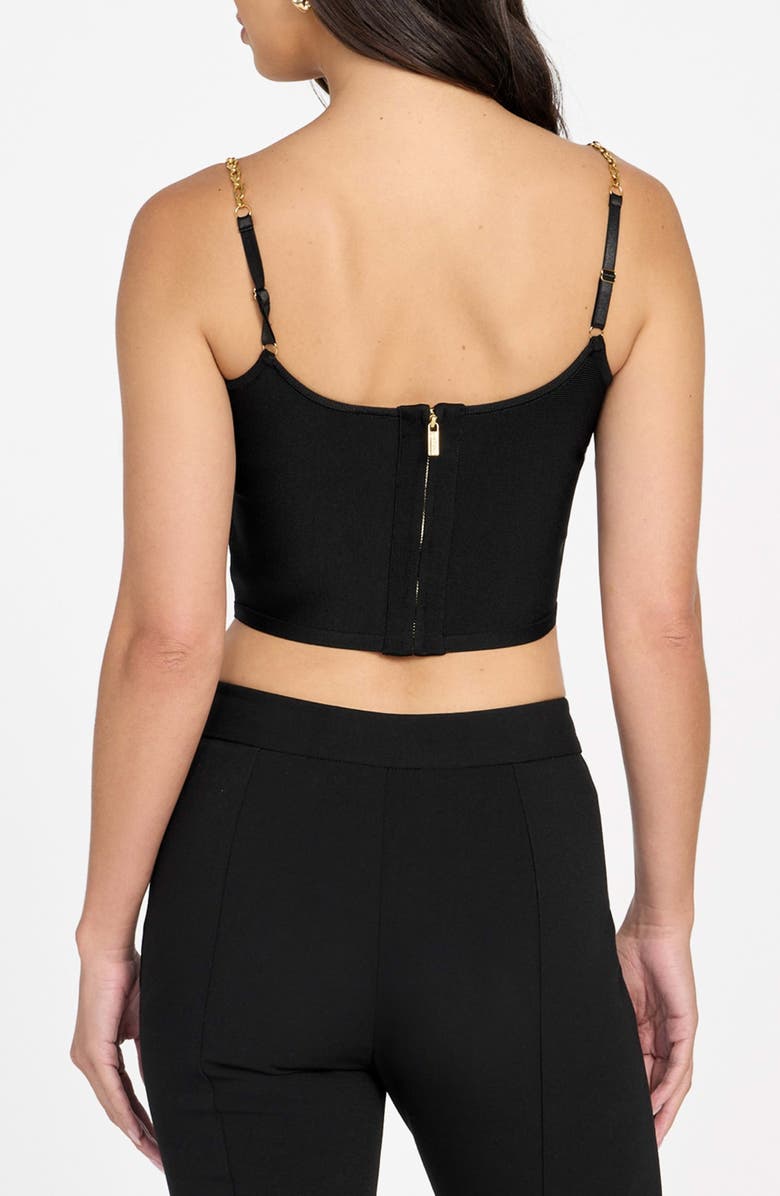 Marciano Aisha Bustier Crop Top, Alternate, color, Black-Black
