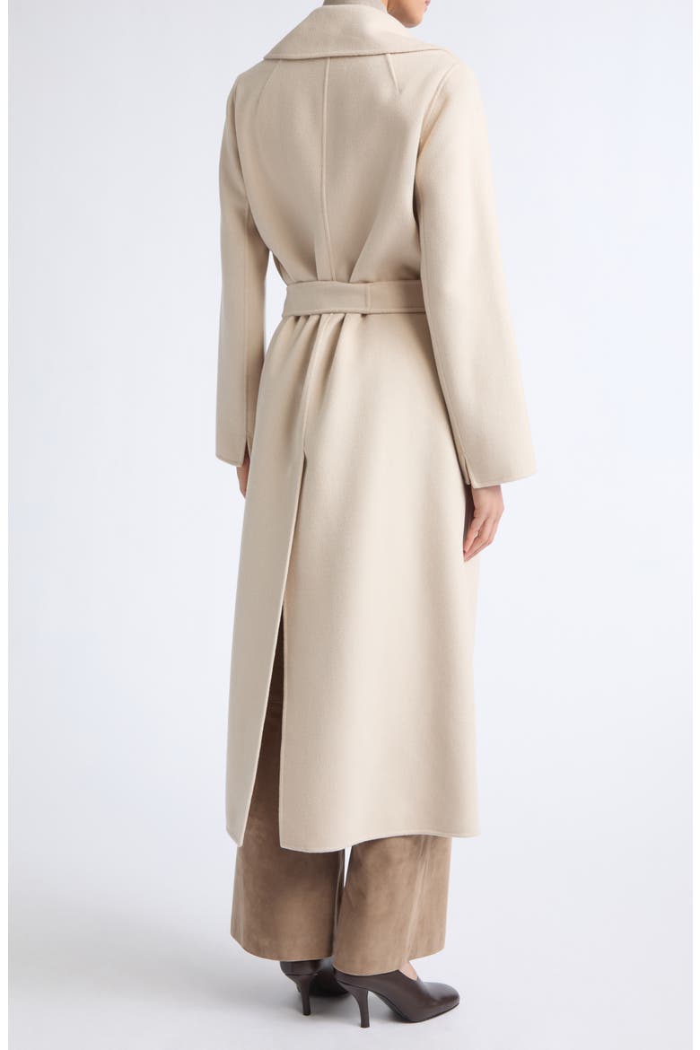 Poldo Wool Blend Belted Wrap Coat, Alternate, color, ALBINO