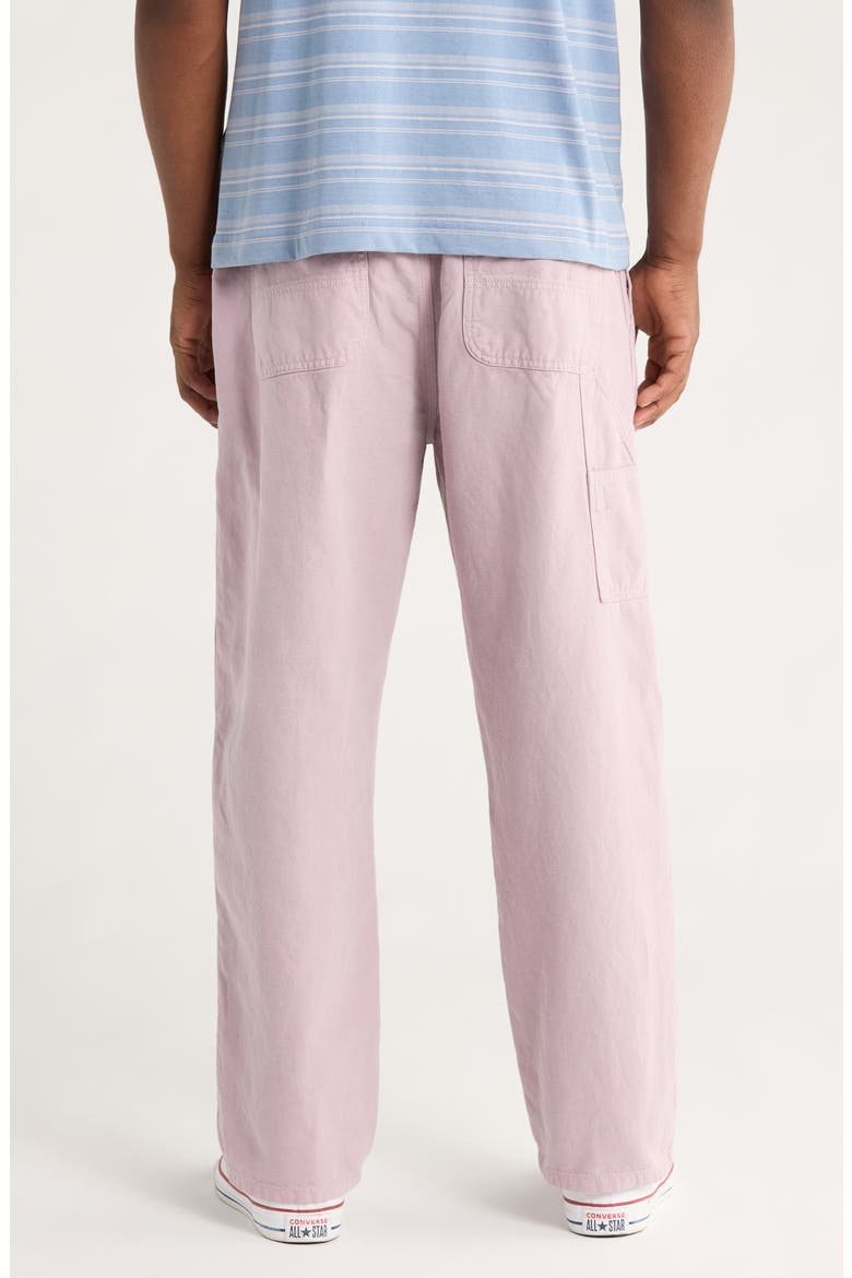 Walter Double Knee Cotton & Linen Canvas Pants, Alternate, color, PINK FOG (GARMENT DYED)