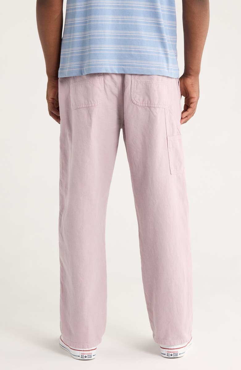 Carhartt Work In Progress Walter Double Knee Cotton & Linen Canvas Pants, Alternate, color, Pink Fog (Garment Dyed)