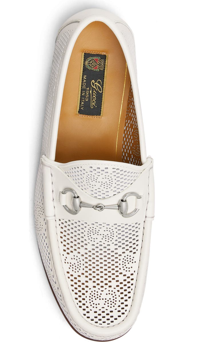 Gucci Horsebit 1953 Perforated Loafer, Alternate, color, Off White