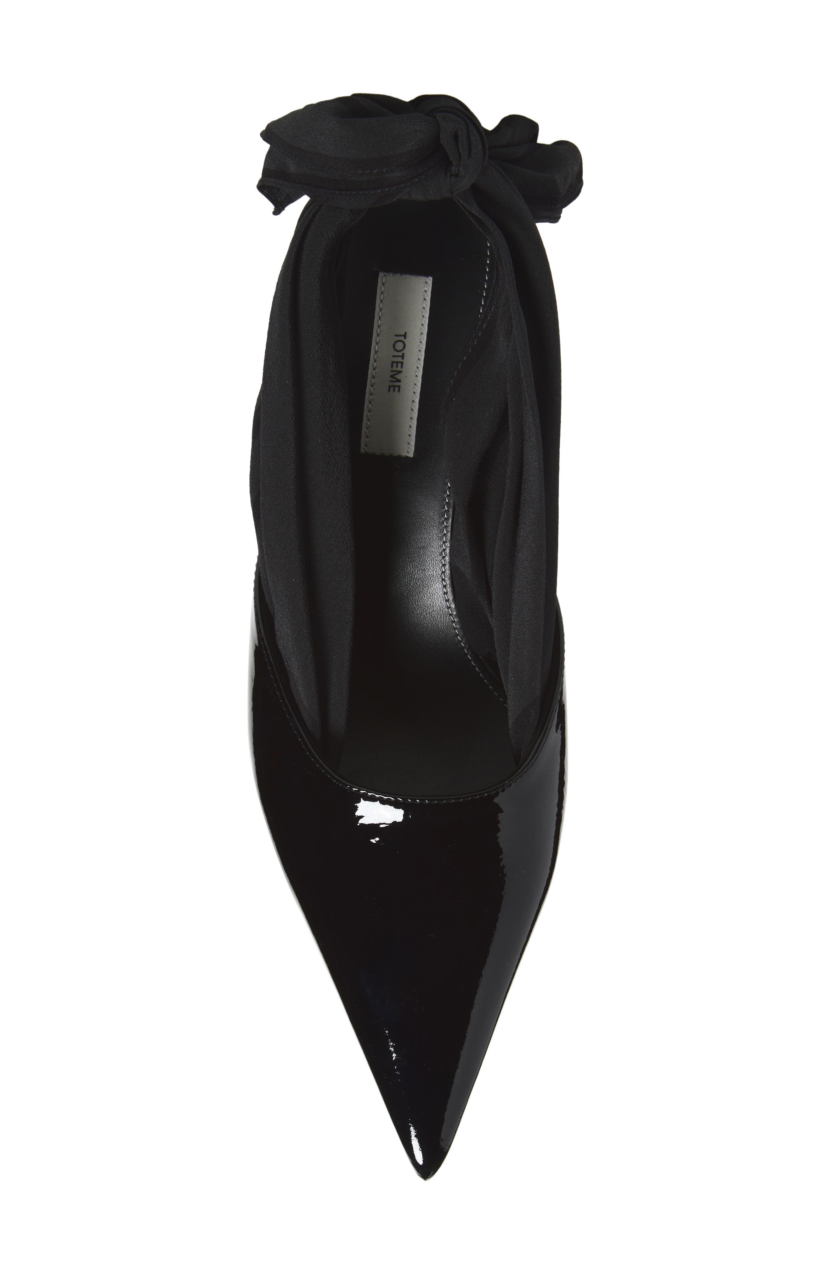 Scarf Naplack Slingback Pump, Alternate, color, BLACK/ BLACK