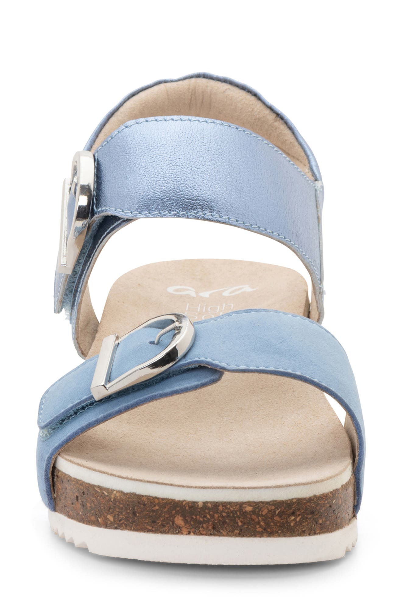ara Nova Slingback Platform Wedge Sandal, Alternate, color, Blue