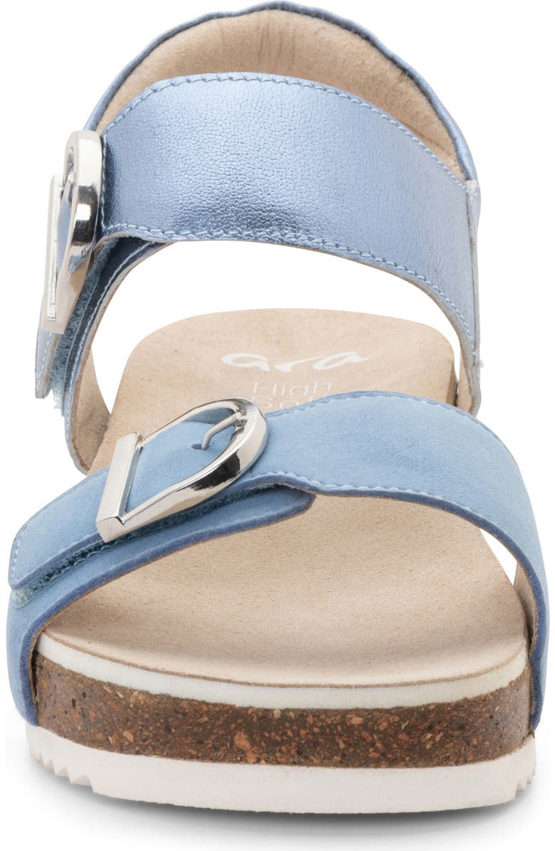 ara Nova Slingback Platform Wedge Sandal, Alternate, color, Blue