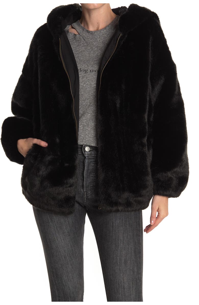 n:PHILANTHROPY Cedar Faux Fur Hooded Jacket, Alternate, color,