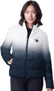 G-III 4HER BY CARL BANKS Women's G-III 4Her by Carl Banks White Dallas Cowboys Overtime Ombre Full-Zip Puffer Jacket
