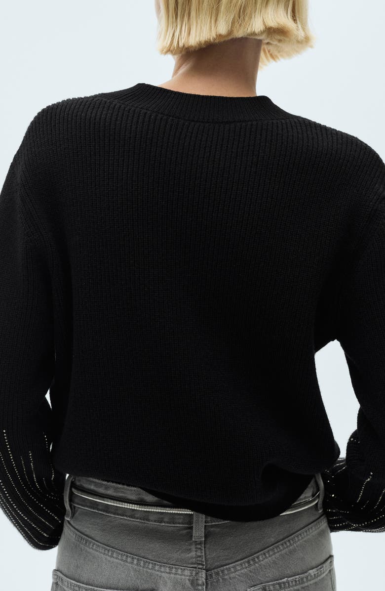 MANGO Rhinestone Embellished Sweater, Alternate, color, 