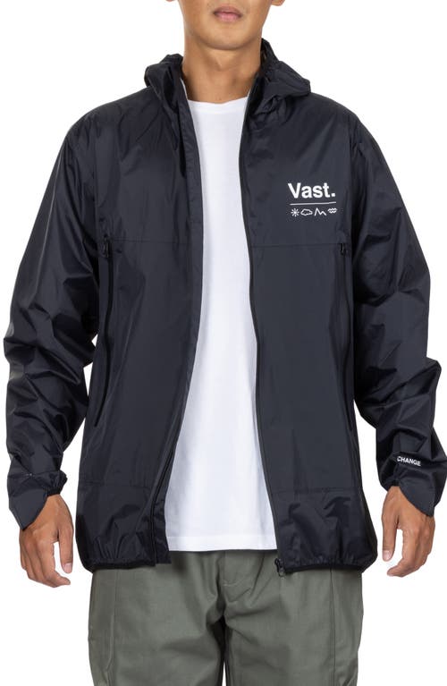Vast Global Waterproof Rain Jacket In Black