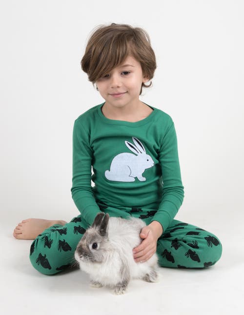 Leveret Kids Two-piece Cotton Easter Matching Family Pajamas, Bunny Prints In Multi