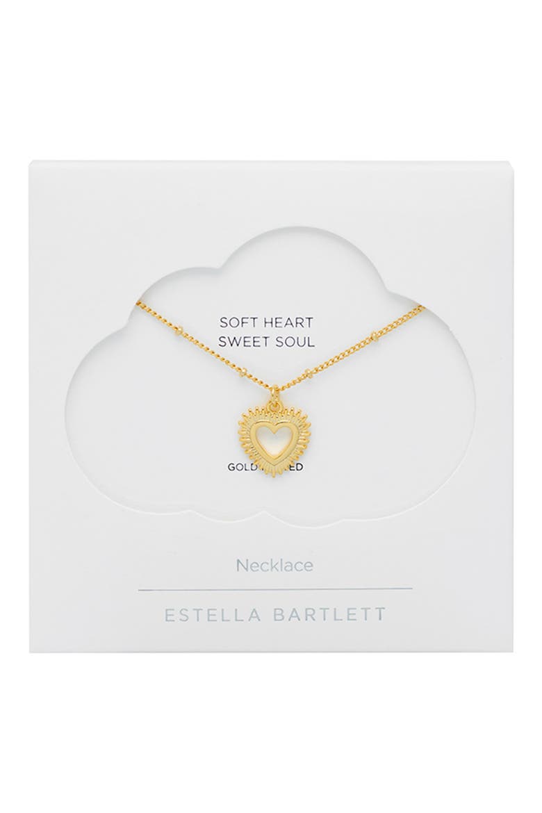 Heartburst Pendant Necklace, Main, color, GOLD