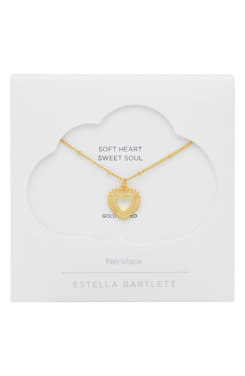 Estella Bartlett Heartburst Pendant Necklace, Main, color, Gold