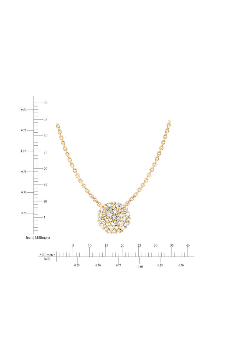 Pavé Cluster Pendant Necklace, Alternate, color, 18K YELLOW GOLD/ CLEAR STONE
