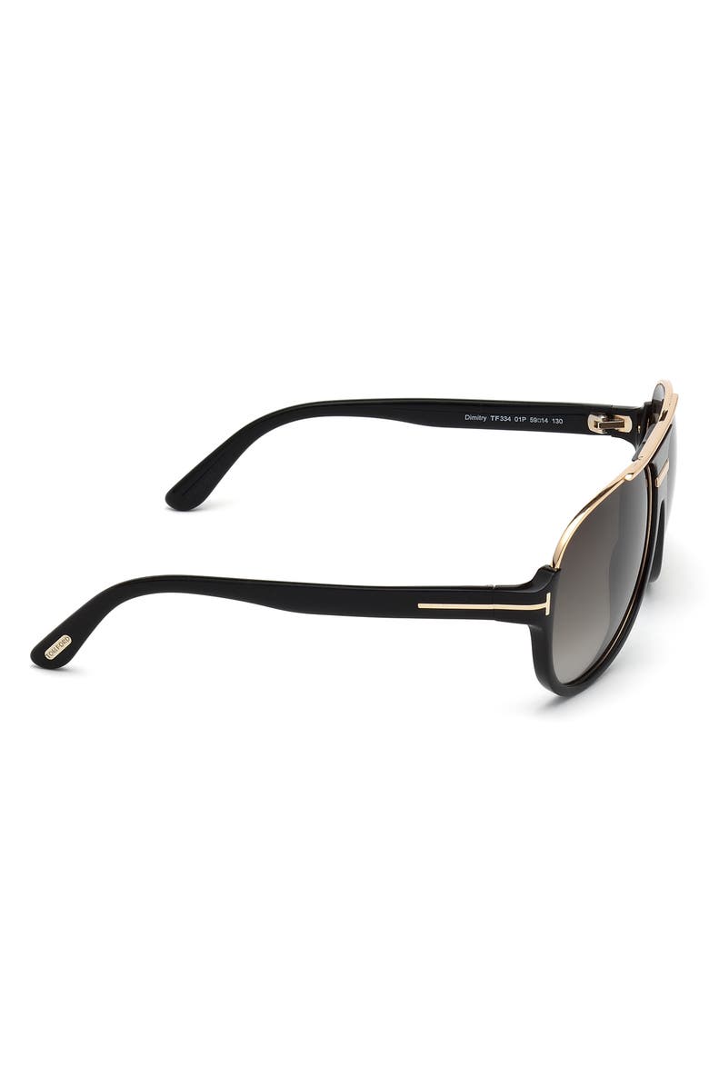 TOM FORD 'Dimitry' 59mm Aviator Sunglasses, Alternate, color, 