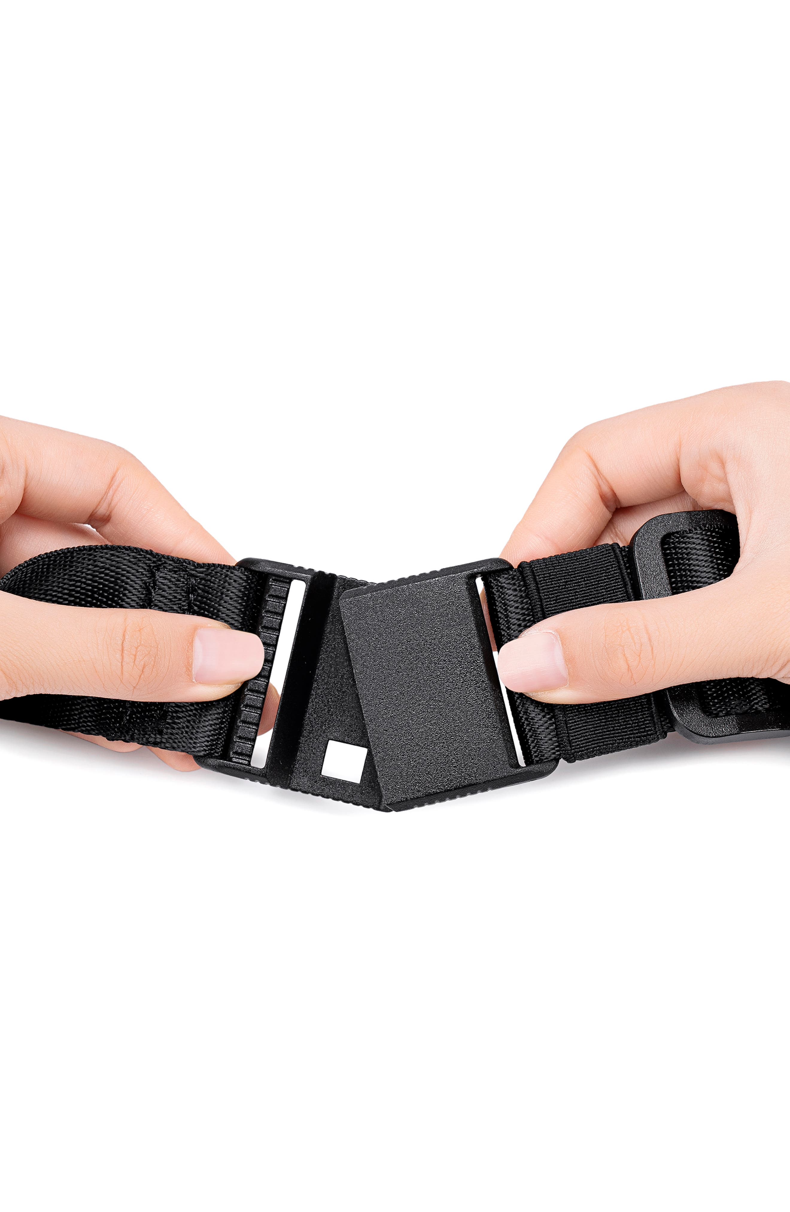 Lux and Nyx Origami Sling Belt Bag With Extender Strap, Alternate, color, Black