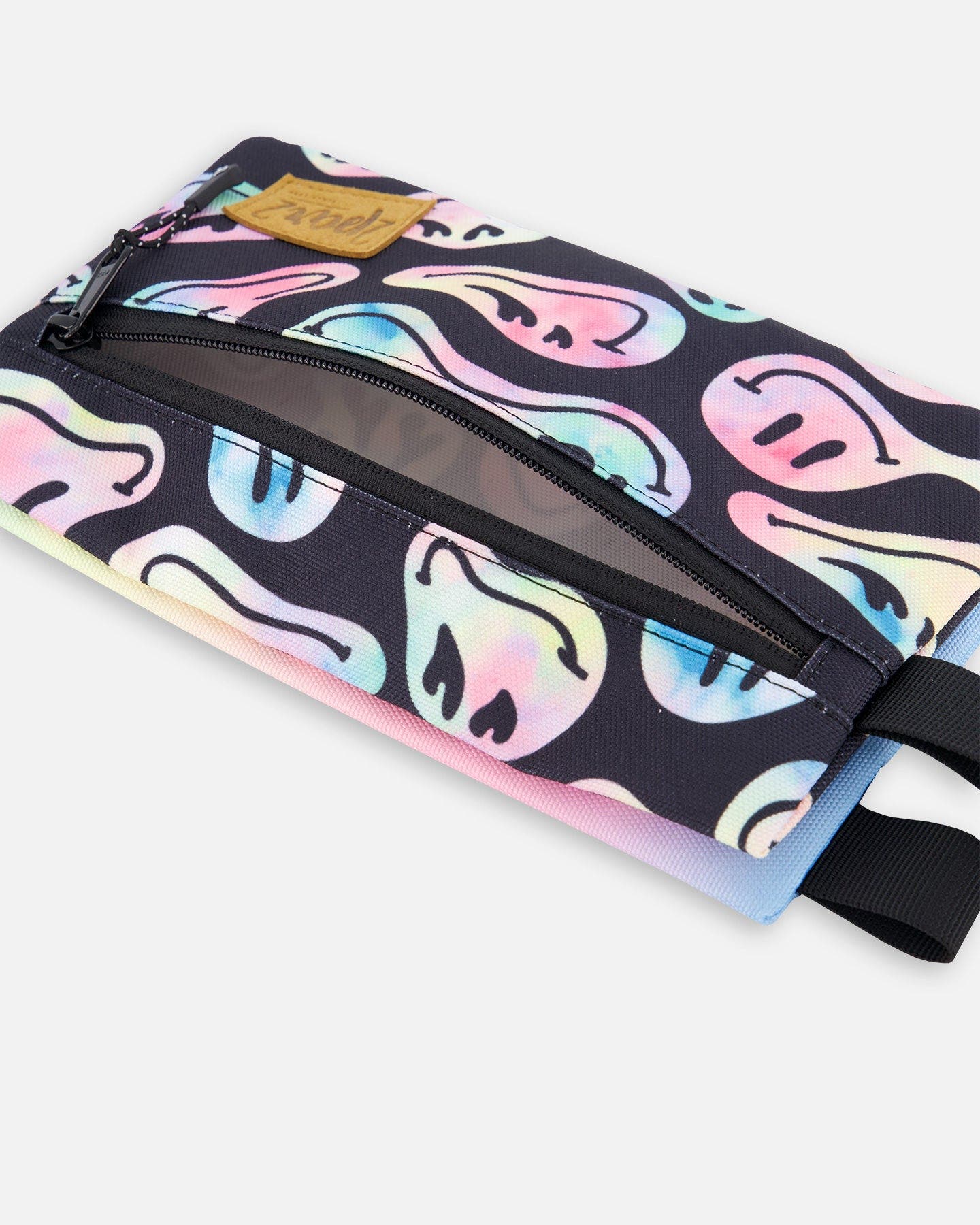 Deux par Deux Double Pencil Case, Alternate, color, Smiley Face Girl