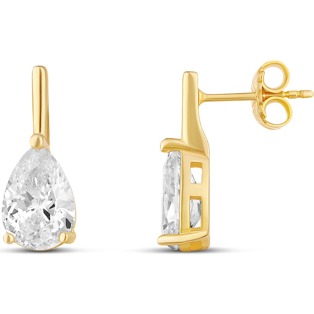 Shymi Cubic Zirconia Bar Drop Earrings In Gold