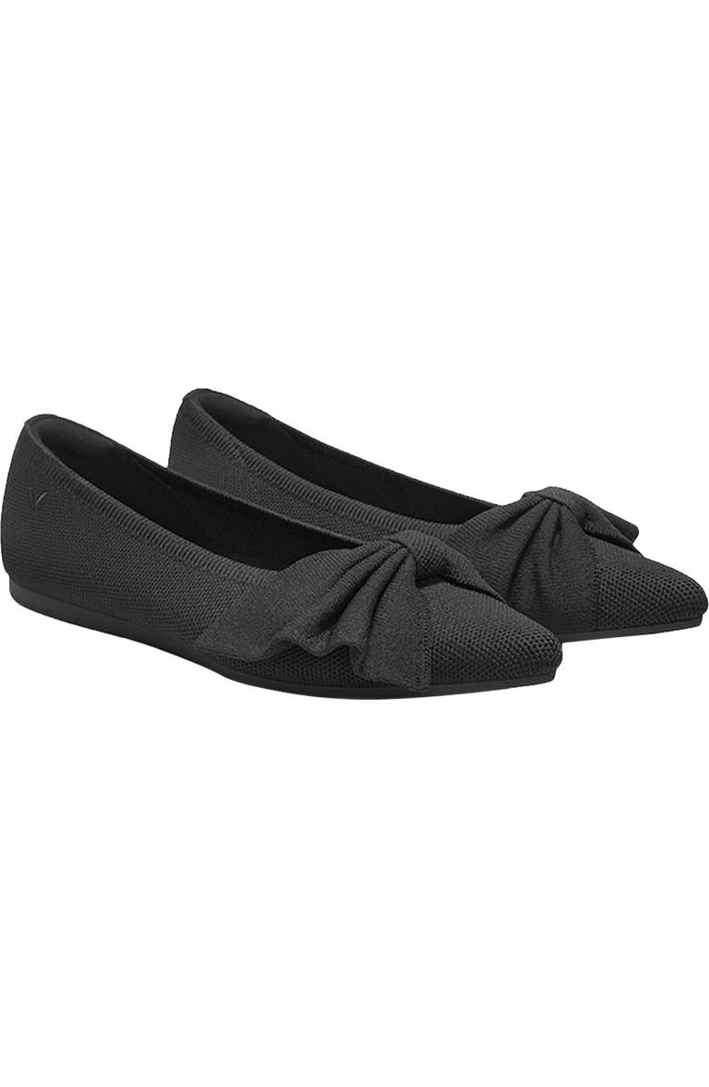 VIVAIA Pointed-Toe Bow Flats, Main, color, Black
