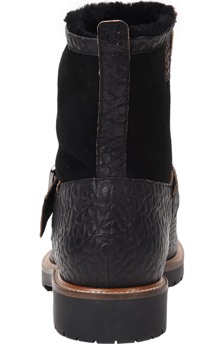 Ross & Snow Federico Weatherproof Genuine Shearling Lined Moto Boot, Alternate, color,
