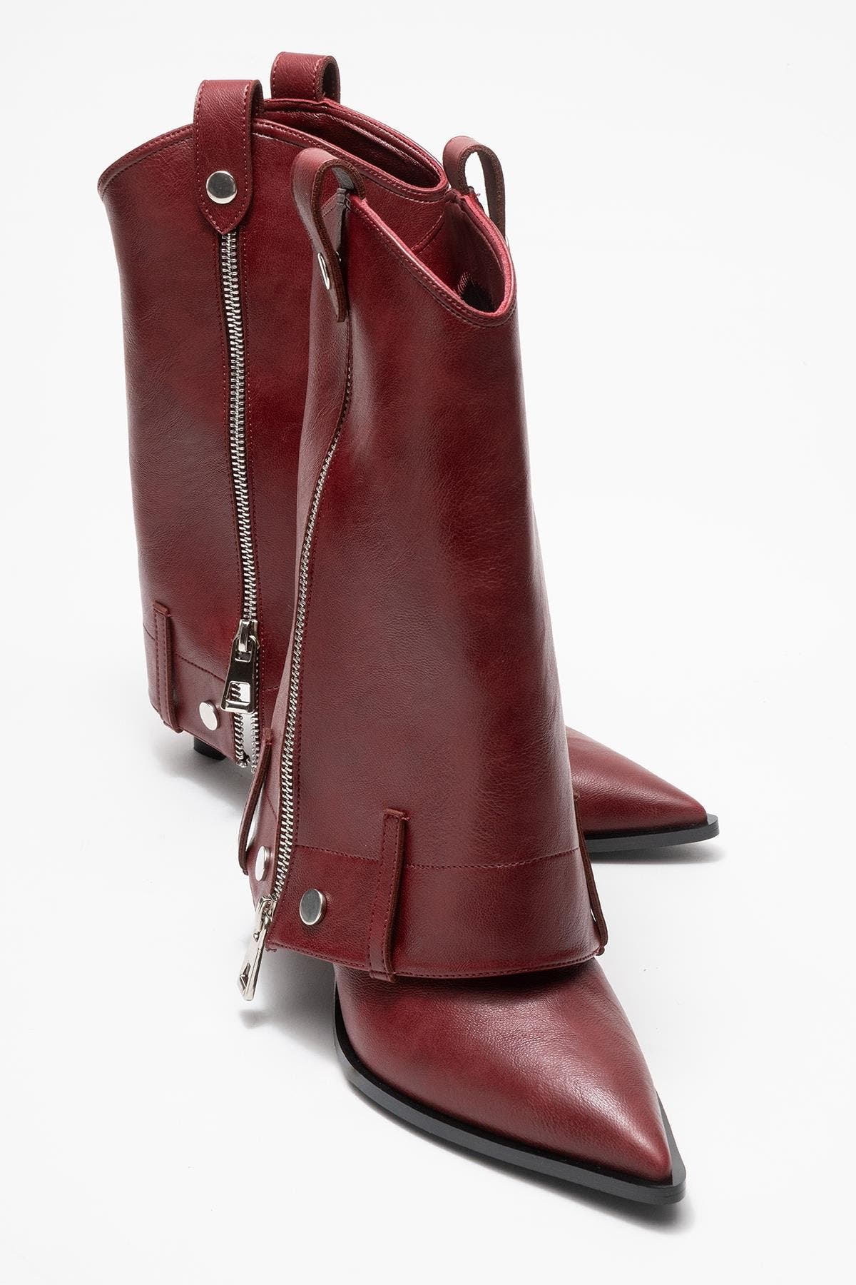 Burgundy Faux Leather