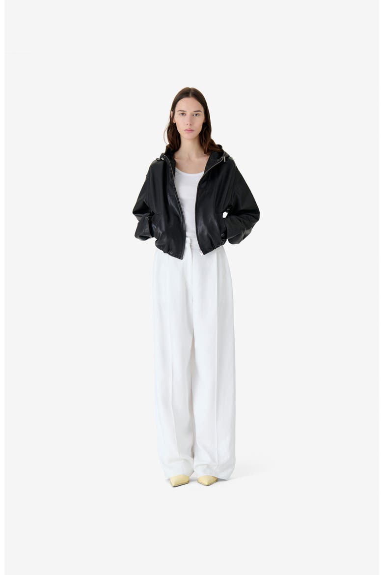 Tulum Leather Jacket, Alternate, color, Black
