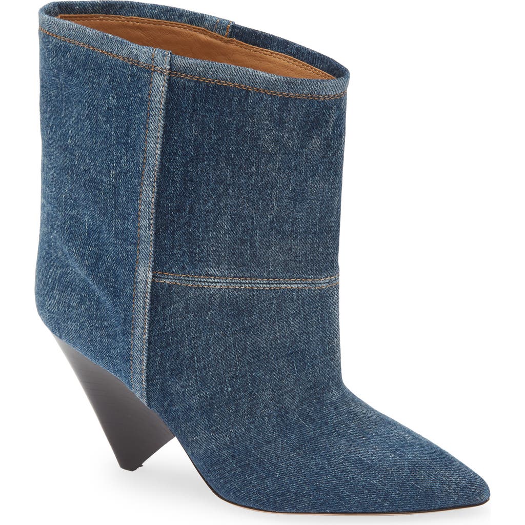 Isabel Marant Miyako Denim Bootie In Blue