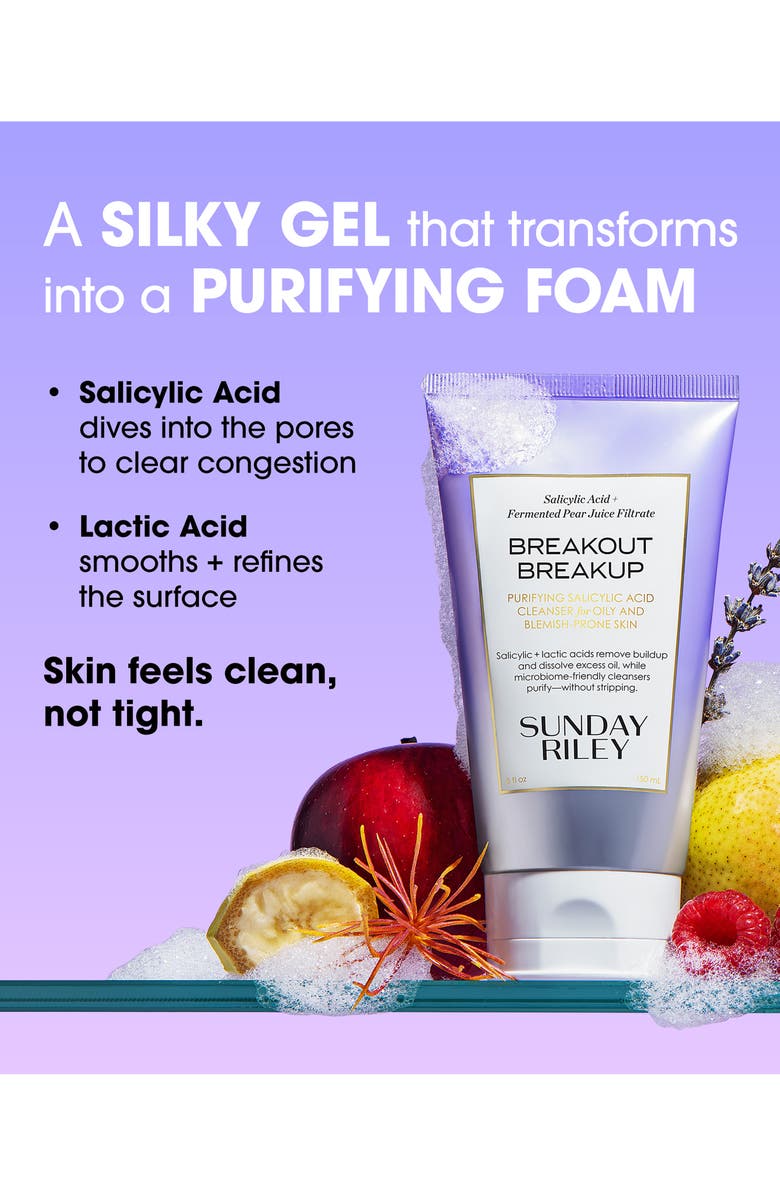 Sunday Riley Breakout Breakup Purifying Salicylic Acid Cleanser, Alternate, color, 