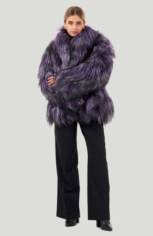 Gorski Collared Goat Jacket In Brown