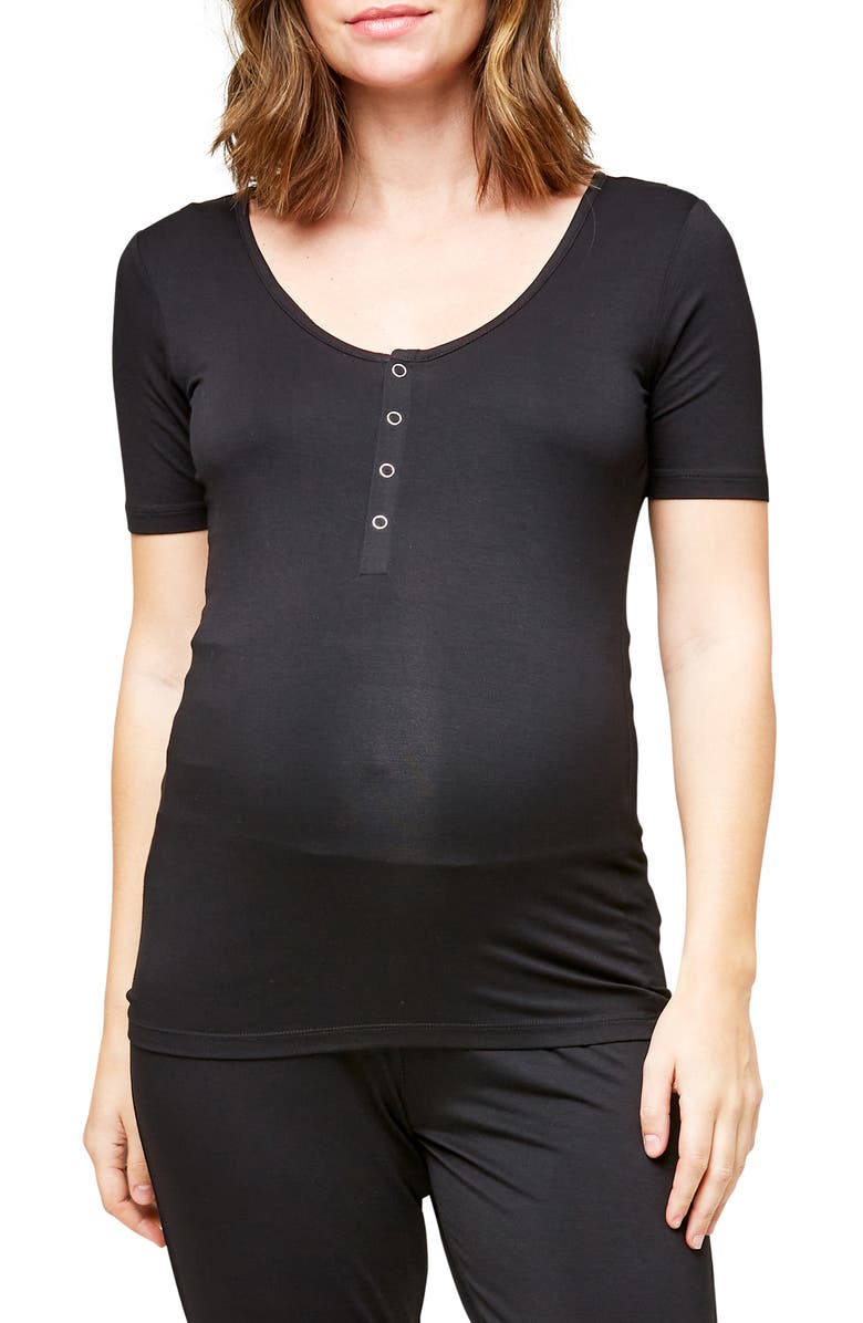Nom Maternity Rhys Maternity/Nursing Pajama Top, Main, color,