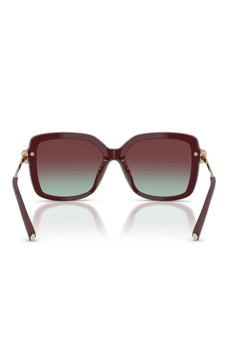 55mm Square Sunglasses, Alternate, color, BURGUNDY / AZURE BURGUNDY