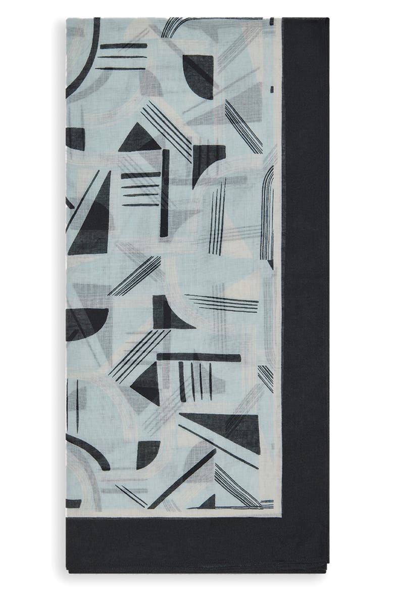 Art Deco Square Scarf, Alternate, color, FRESH MINT