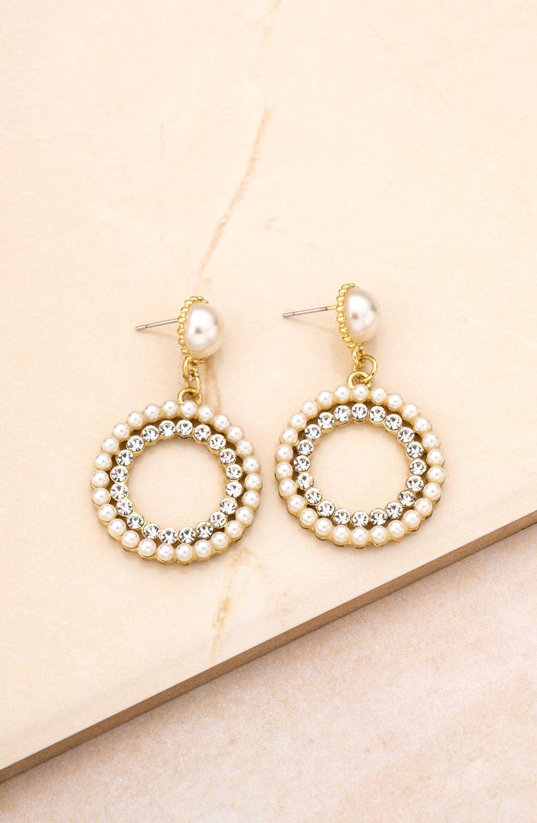 Ettika Mother May Drop Earrings, Alternate, color, Gold