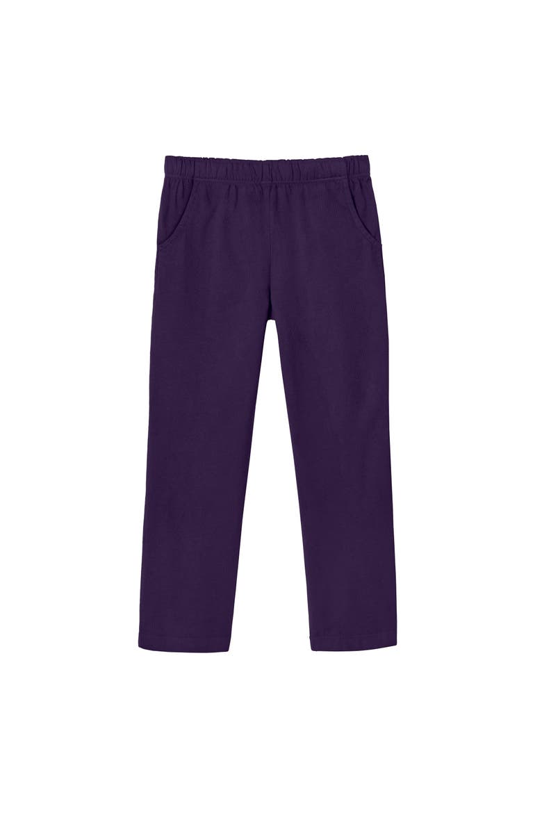 Baby Girls UPF 50+ Soft 100% Cotton Jersey Pocket Pants, Main, color, Purple