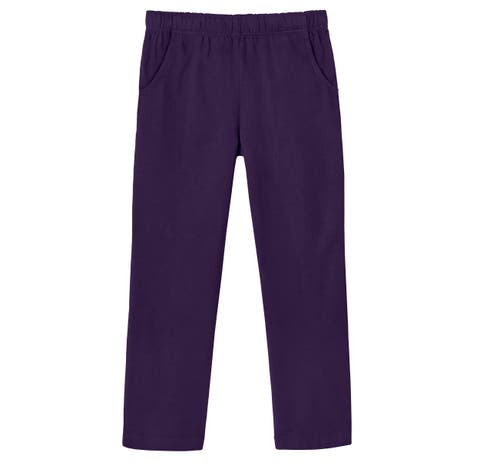 Girls Soft 100% Cotton UPF 50+ Jersey Pocket Pants
