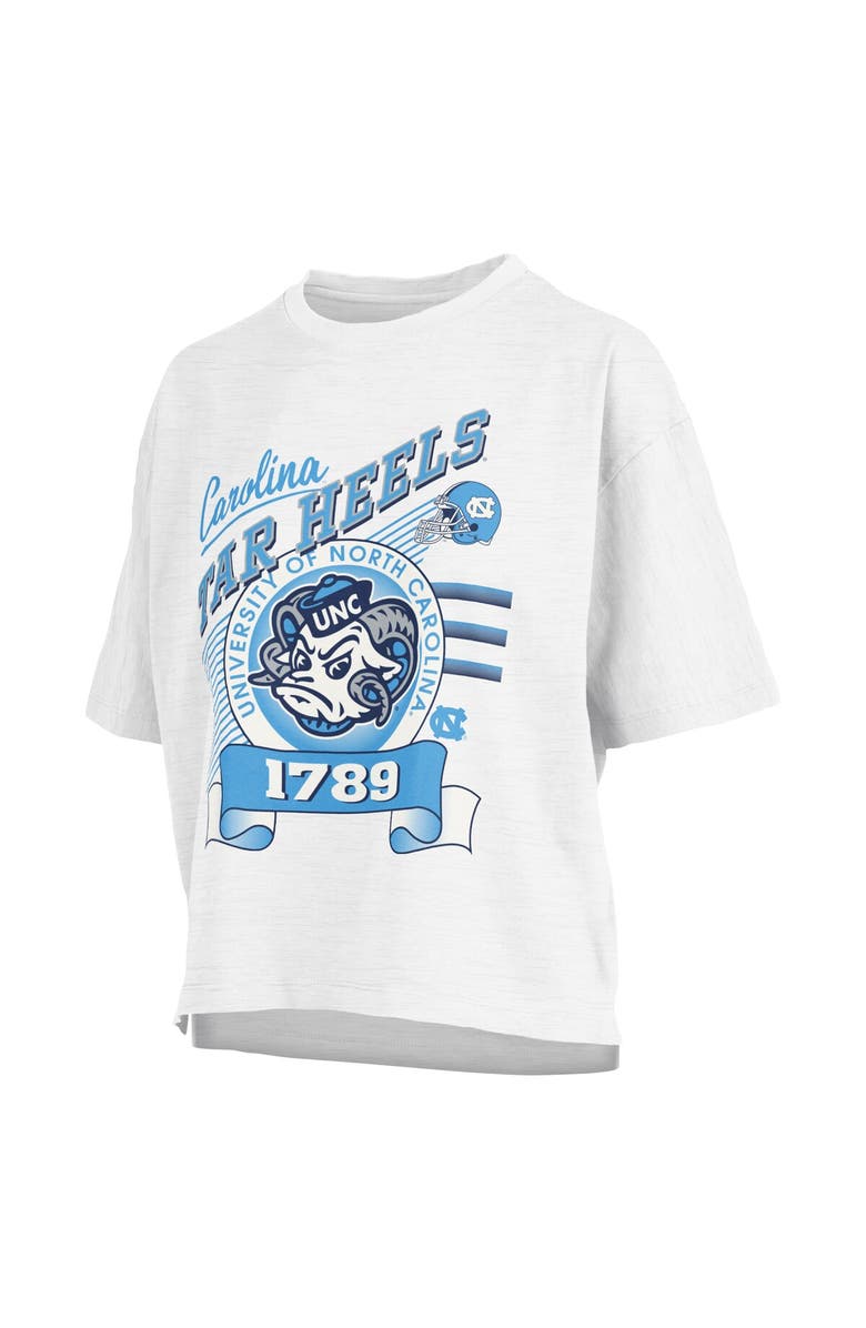 PRESSBOX Women's Pressbox White North Carolina Tar Heels Rock & Roll Slub T-Shirt, Alternate, color, White