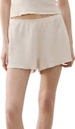 MANGO Cotton Blend Pajama Shorts