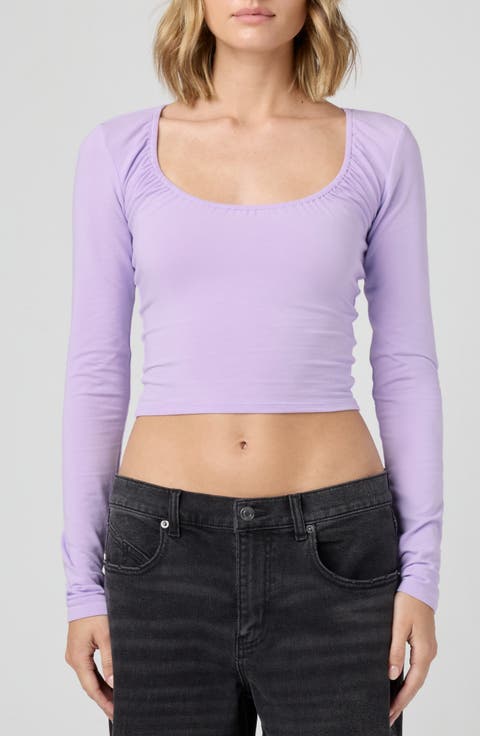 Fitted Long Sleeve Crop Top