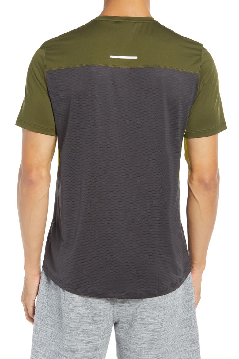 Racing T-Shirt, Alternate, color, GRAPHITE GREY/ SMOG GREEN