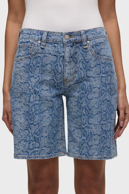Hudson Jeans London Low Rise Long Short In Blue