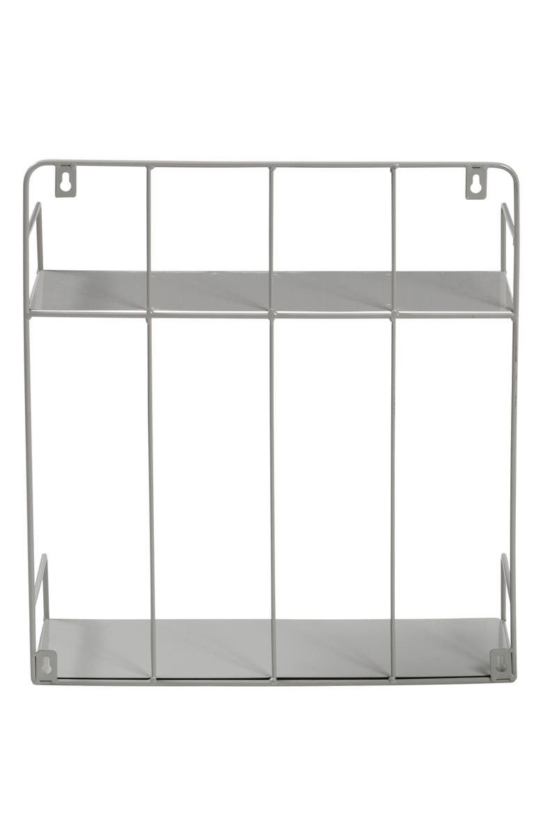 HONEY-CAN-DO Grey 2-Tier Laundry Wall Shelf, Alternate, color, 