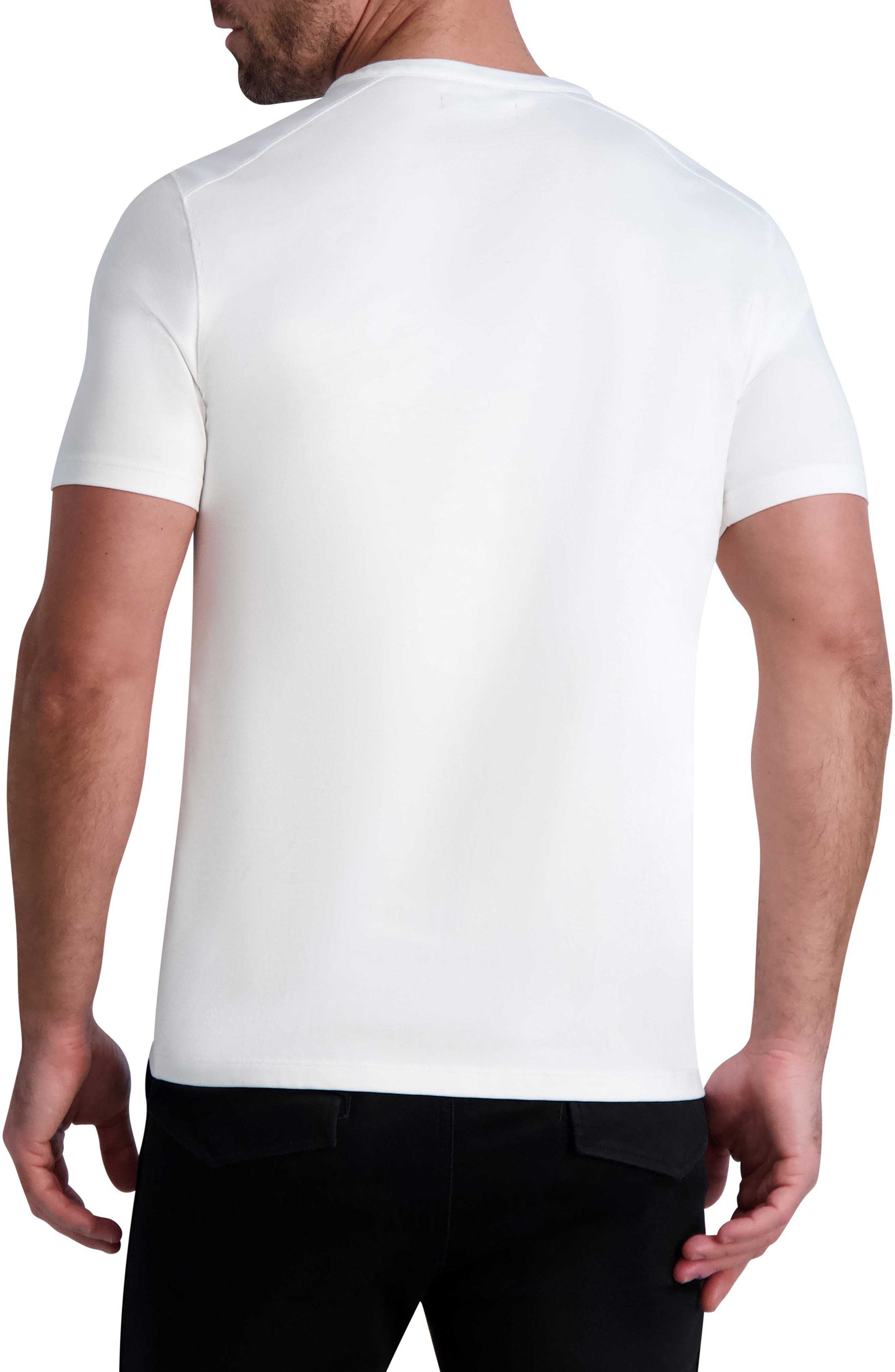 KARL LAGERFELD PARIS Embroidered Script Cotton Henley (Men) | Nordstromrack
