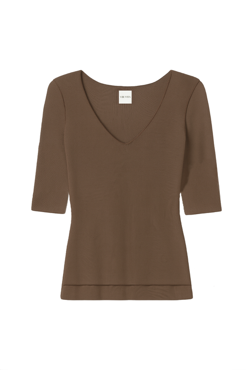 Vir Vita Agnes Top In Brown