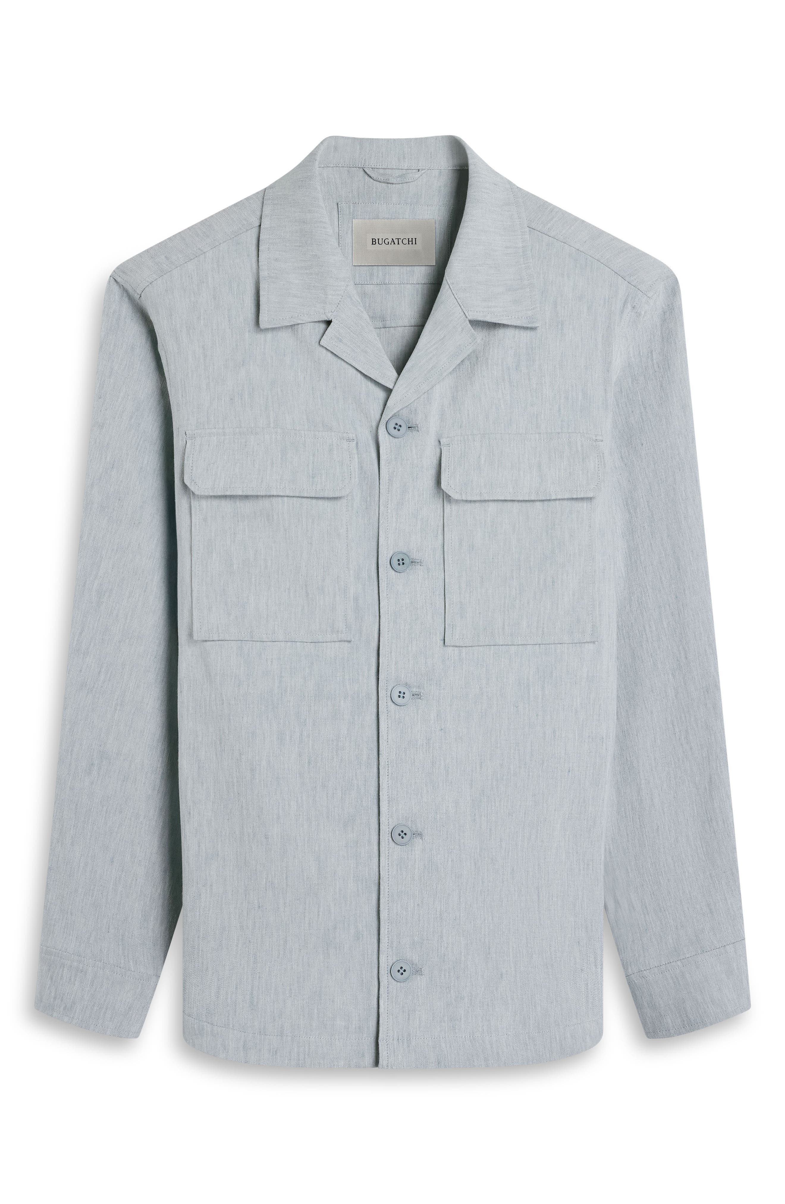 Bugatchi Aerolinen Linen Blend Shirt Jacket — фото 4