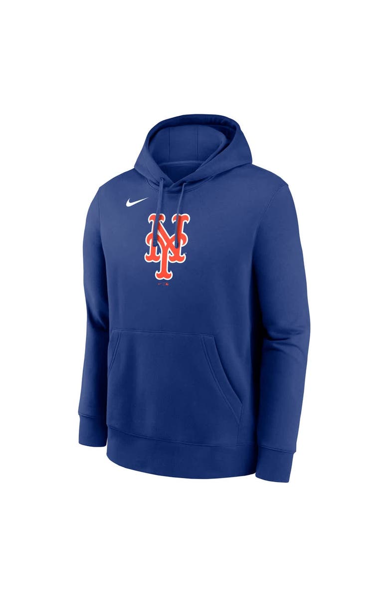 Nike Men's Nike Royal New York Mets Logo Club Fleece Pullover Hoodie, Alternate, color, Royal