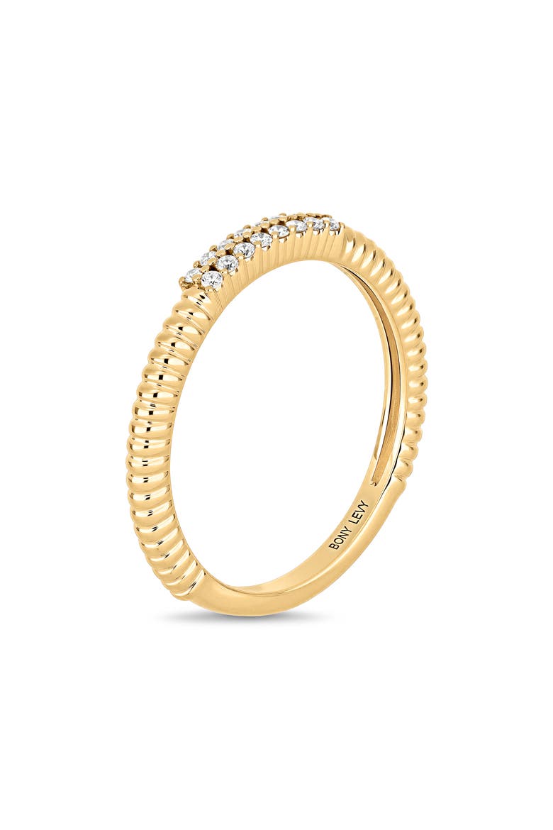 18K Gold Cleo Diamond Stackable Ring (Online Trunk Show), Alternate, color, 18K YELLOW GOLD