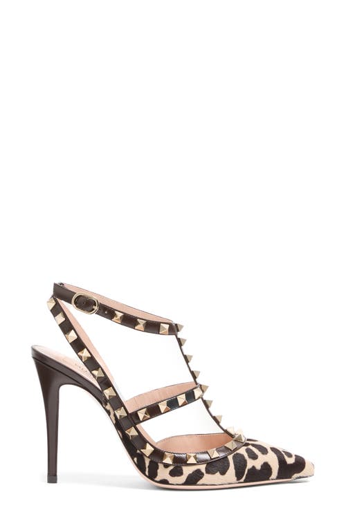 Valentino Garavani Rockstud Genuine Calf Hair T-strap Pump