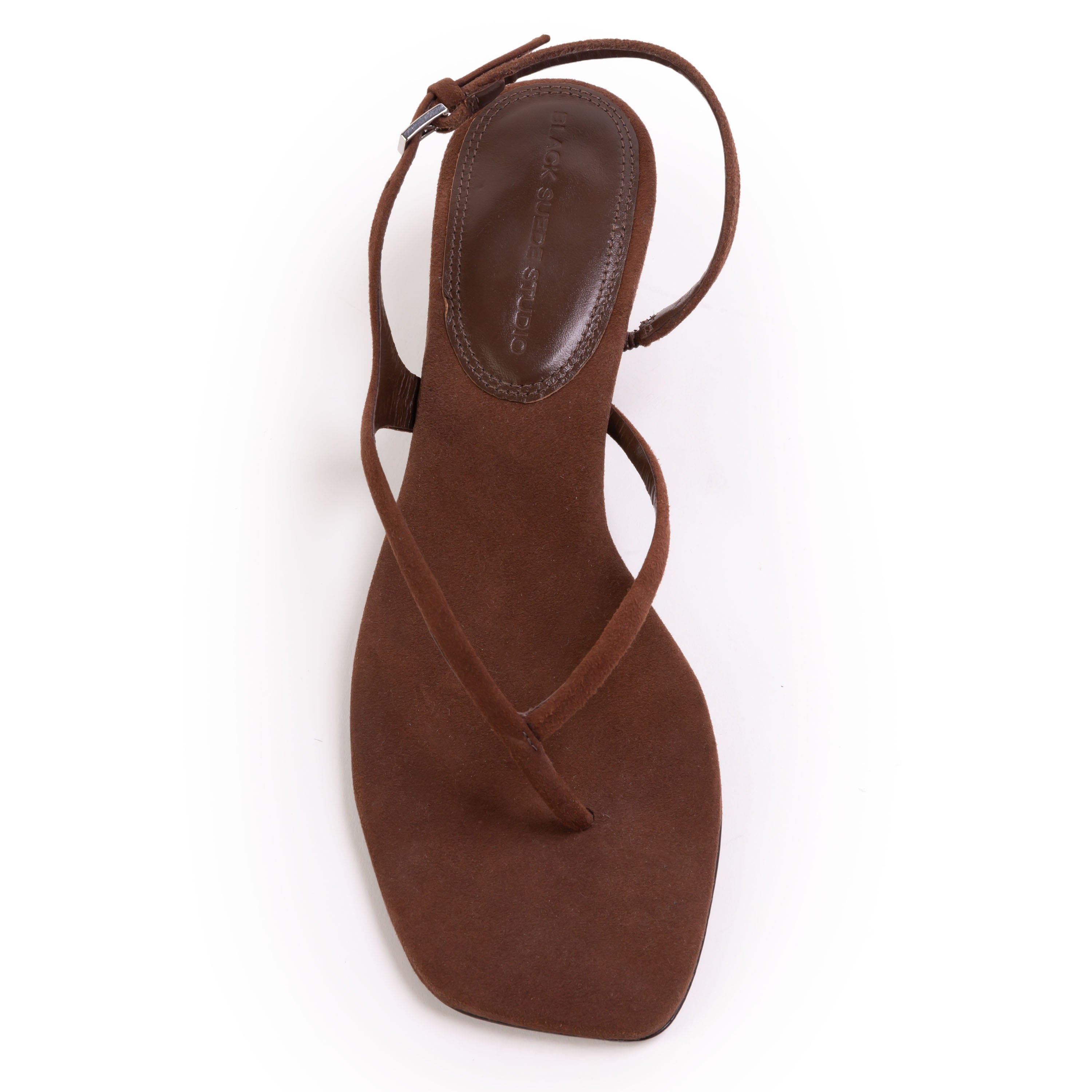 BLACK SUEDE STUDIO Mehak 35 Suede Sandal, Alternate, color, Brownie Suede