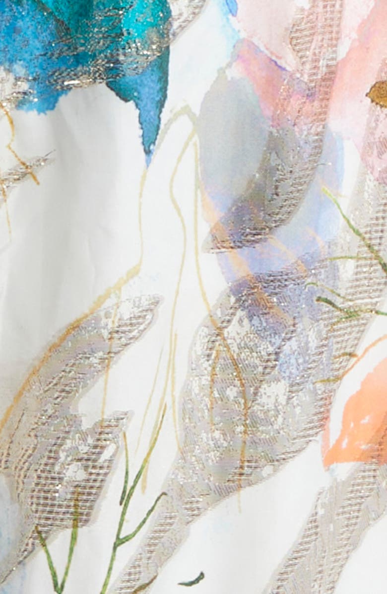 Ramy Brook Stefanie Metallic Plunge Gown, Alternate, color, 