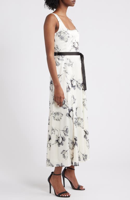 Lulus Scout Tie Waist Midi Dress In White