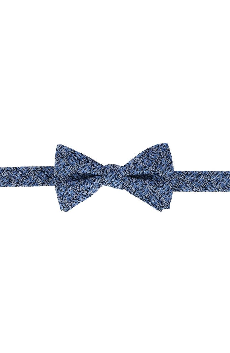 Trafalgar Benito's Blue Basketweave Silk Suspenders (Braces) and Bow Tie Bundle, Alternate, color, Light Blue