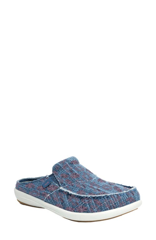 Revitalign Siesta Orthotic Canvas Slip-on Shoe In Marine Blue